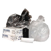 45 Gallon High Density Can Liner, 14 Micron Equivalent in Clear