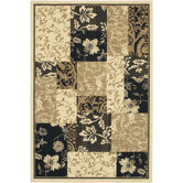 Sierra Mar Jakarta Batik Ivory/Black Rug