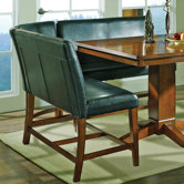 Plato Counter Height Corner Chair in Multi-Step Dark Oak