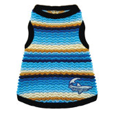 Wave Shark Dog Tank in Blue