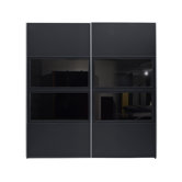 Schiebet&uuml;rschrank-Kombination "Kick" in Schwarz