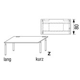 Schreibtisch h&ouml;henverstellbar "Topdin2" mit 4-Fu&szlig;