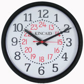 Military Time Wall Clock with Black Frame
