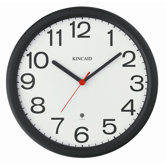 Thin Bezel Radio Controlled Wall Clock with Black Frame