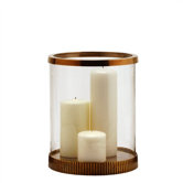 Bogart Brass Glass Hurricane