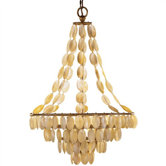 Southampton 3 Light Iron / Shell Chandelier