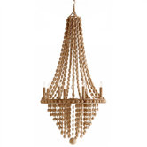 Maurice 8 Light Iron / Wood Chandelier