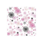 Whimisical Wallpaper Spiral Flowers Wallpaper in Black