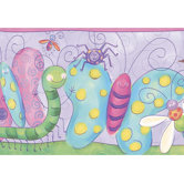 Whimsical Children's Vol. 1 Bug Border in Purple