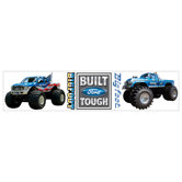Bigfoot Freestyle Peel and Stick Decal in Blue