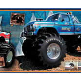 Bigfoot Free Style Border Wallpaper in Blue