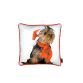 Holiday Yorkie Pillow