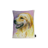 Retriever Watercolor Feather Filled Pillow