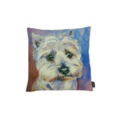 Westie Painted Pillow