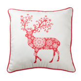 Reindeer Snowflake Pillow