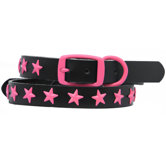Genuine Leather Dog Collar with Stars