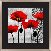 Ornate Poppie Framed Wall Art (Set of 2)