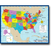 Chartlet Map Of The Us 17 X 22