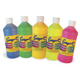 Fluorescent Tempera Paint (Set of 6)