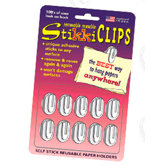 Stikkiclips 30 White Clips Per Pkg.
