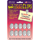 Stikki Clips White 20 Per Pack
