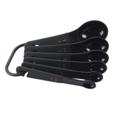 Measuring Spoons, Set of 6 in Black