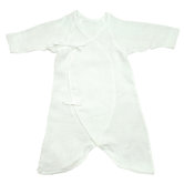 Organic Muslin Wrap Gown in White