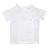 Organic Muslin Wrap Shirt in White