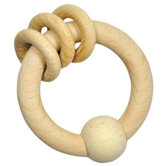 Sprouts New Larger Natural Wooden Ring Rattle