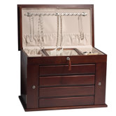 Aria Jewelry Armoire in Mahogany