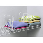 Closet Organization Small Ventilated Shelf Divider in White