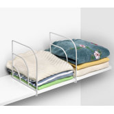 Closet Organization Small 2 Pair Over The Shelf Divider in White