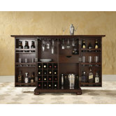 Alexandria Expandable Bar Cabinet in Vintage Mahogany