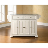 Alexandria Kitchen Island with Granite Top