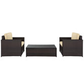 Palm Harbor 3 Piece Deep Seating Group with Cushions