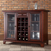 Newport Sliding Top Bar Cabinet in Vintage Mahogany