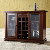 Alexandria Sliding Top Bar Cabinet in Vintage Mahogany