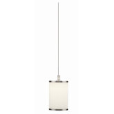 Paige Shade in Fluted White Fabric with Nickel Rings