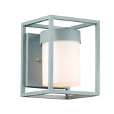 Cube 8" x 6" One Light Outdoor Wall Sconce in Graphite