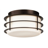 Hollywood Hills Outdoor Flush Mount in Deep Bronze