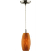 Wishes Pendant Shade in Amber Cirrus Glass with Holder Options