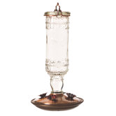 Antique Bottle Hummingbird Feeder