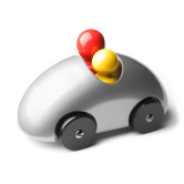 Streamliner Rally Car in Silver