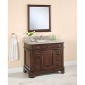 42" Single Bathroom Vanity Set in Antique Dark Espresso