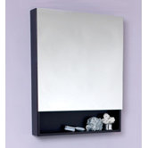 Small Espresso Bathroom Medicine Cabinet with Small Bottom Shelf