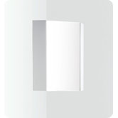 Coda 18" White Corner Medicine Cabinet with Mirror Door