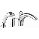 Eurosmart Diverter Roman Tub Faucet with Personal Hand Shower