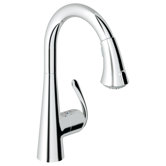 Ladylux&sup3; Caf&eacute; Single Handle Centerset Vessel Pull-Down Kitchen Faucet