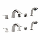 Talia 5-Hole Thermotatic Roman Shower Tub Faucet with Hand Shower
