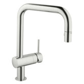 Minta High Profile Single Handle Single Hole Kitchen Faucet with Pull Down Spray